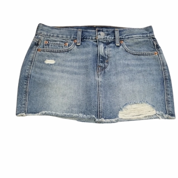 LEVIS WOMEN MINI DENIM SKIRT SIZE 25 - Picture 1 of 10
